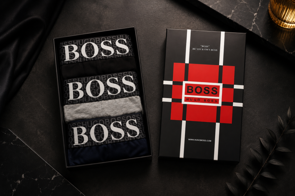 HUGO BOSS Premium Мъжки Боксерки – Комплект 3 броя