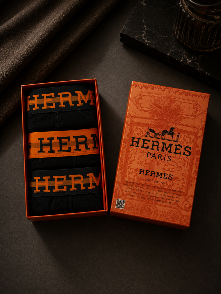 Hermès Premium Мъжки Боксерки – Комплект 3 броя