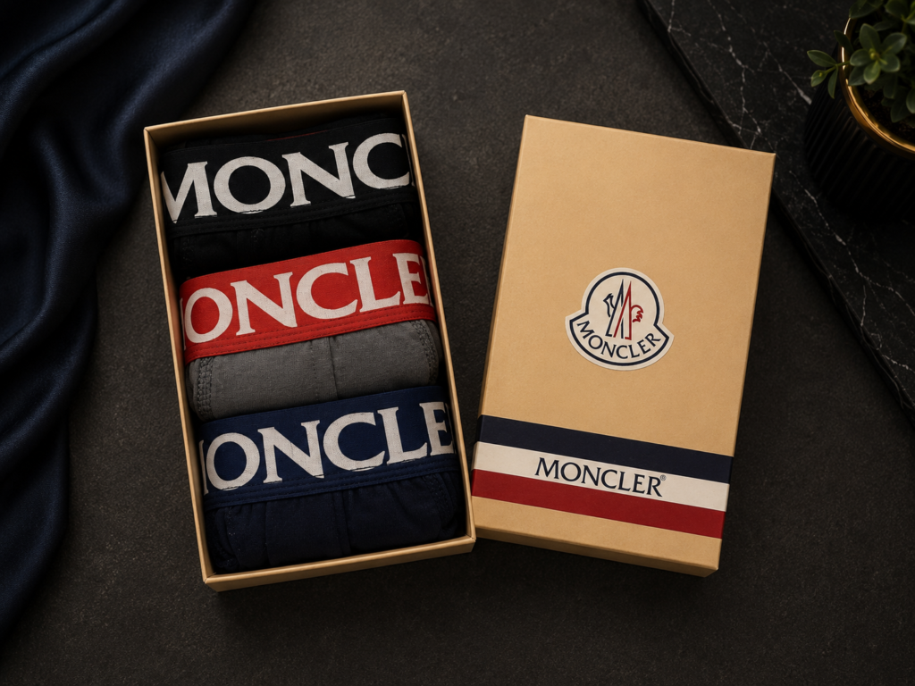 Moncler Premium Мъжки Боксерки – Комплект 3 броя