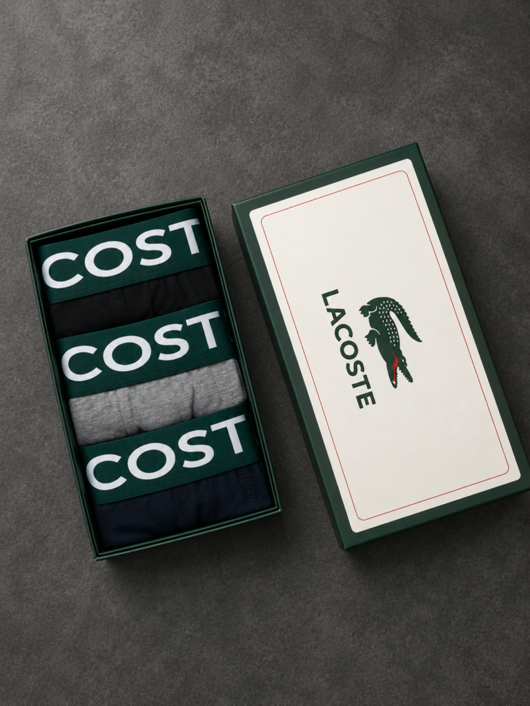 Lacoste Premium Мъжки Боксерки – Комплект 3 броя