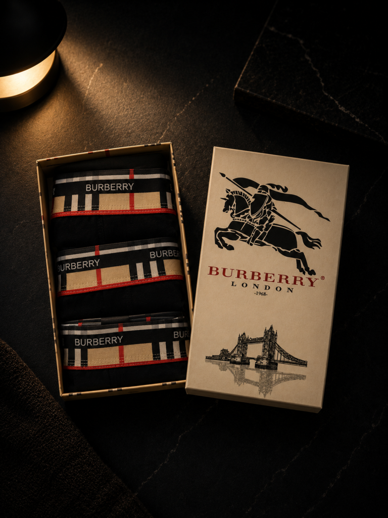 Burberry Premium Мъжки Боксерки – Комплект 3 броя