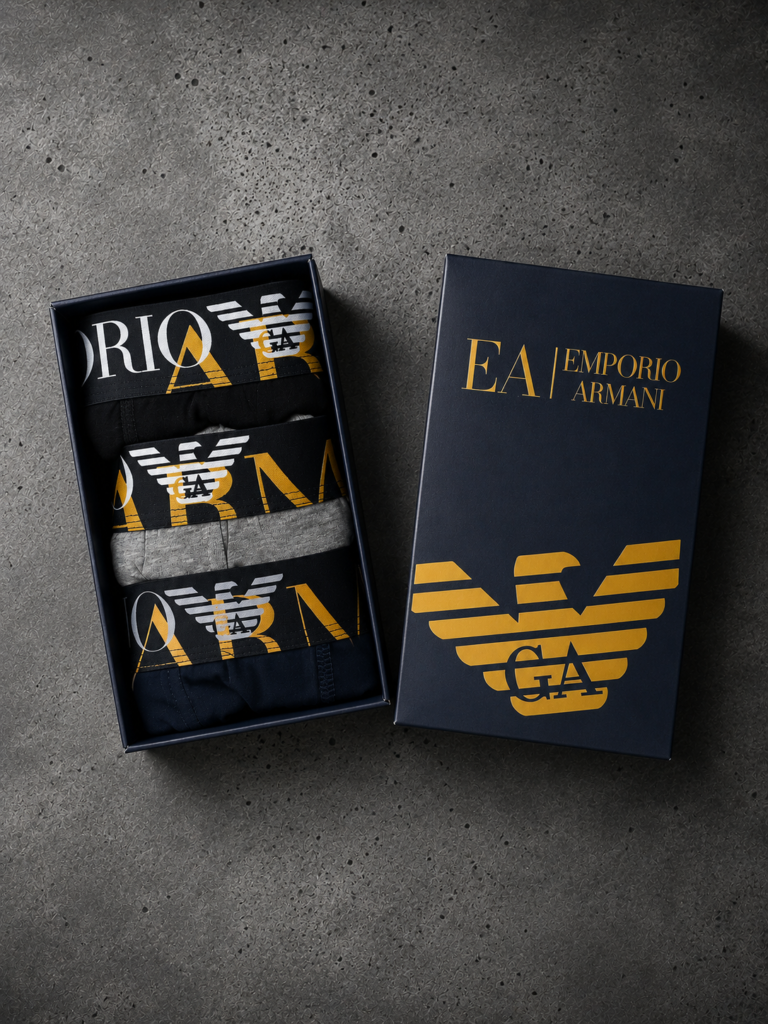 Emporio Armani Premium Мъжки Боксерки – Комплект 3 броя
